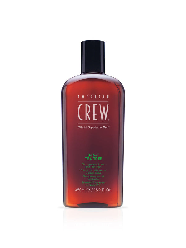 Bottle of American Crew 3-IN-1 Tea Tree 15.2 fl oz 