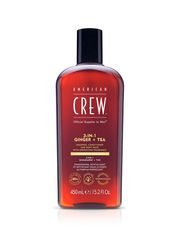 Bottle of American Crew 3-IN-1 Ginger plus Tea 15.2 fl oz