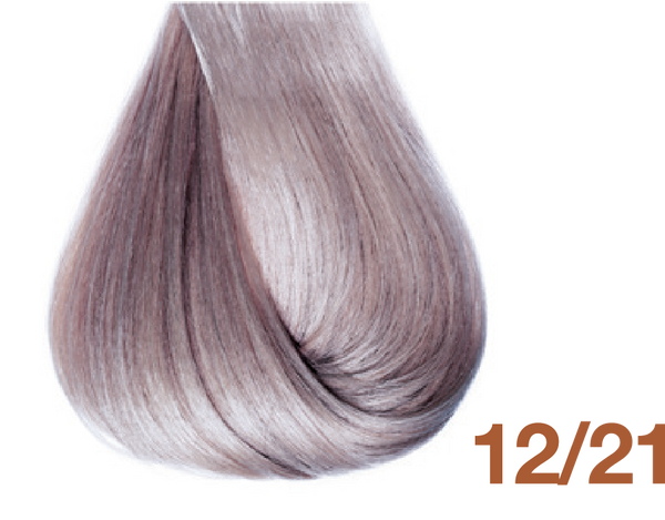 Bottle of BBCOS  Innovations Hair Color 12/21 Super High Lift Violet Ash Blonde