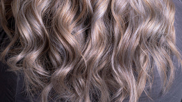 colored curled hair