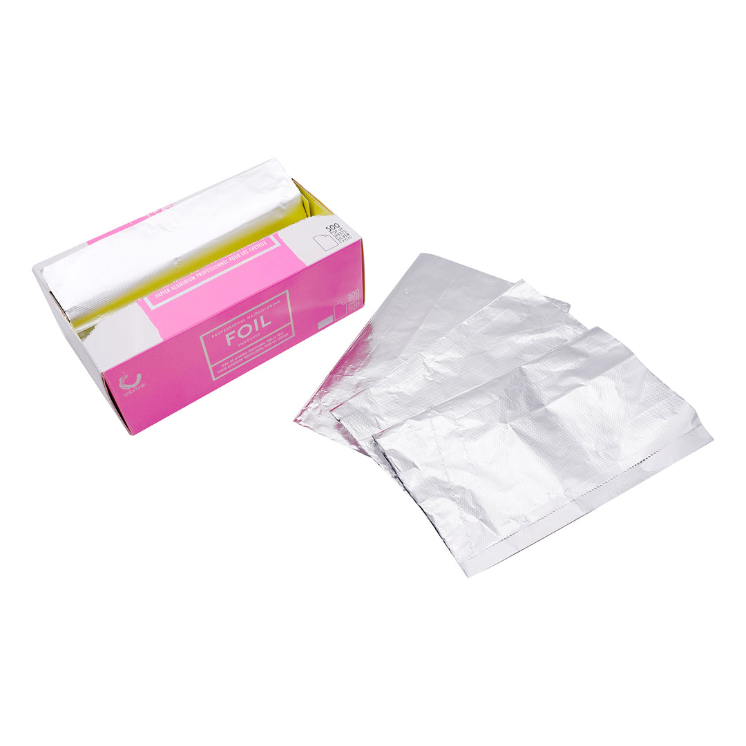 Package of Colortrak Silver Pop Up Foil 5" x 10.75" 500 Sheets