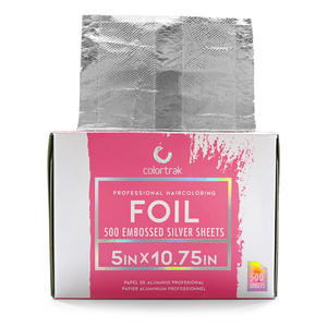 Package of Colortrak Silver Sheet Foil 9" x 10.75" 500 Sheets