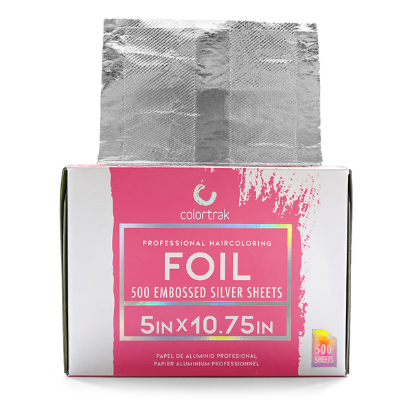 Package of Colortrak Silver Sheet Foil 9" x 10.75" 500 Sheets