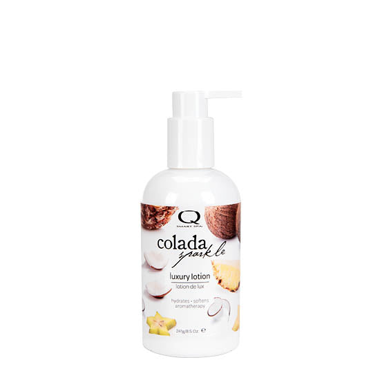 Bottle of  Smart Spa Colada Sparkle Luxury Lotion 