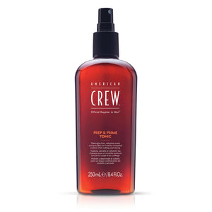Bottle of American Crew Prep & Primer Tonic Spray 8.4 oz