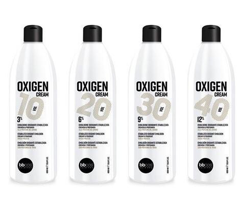 Bottle of BBCOS Earthia Color Oxygen Cream 40 Volume