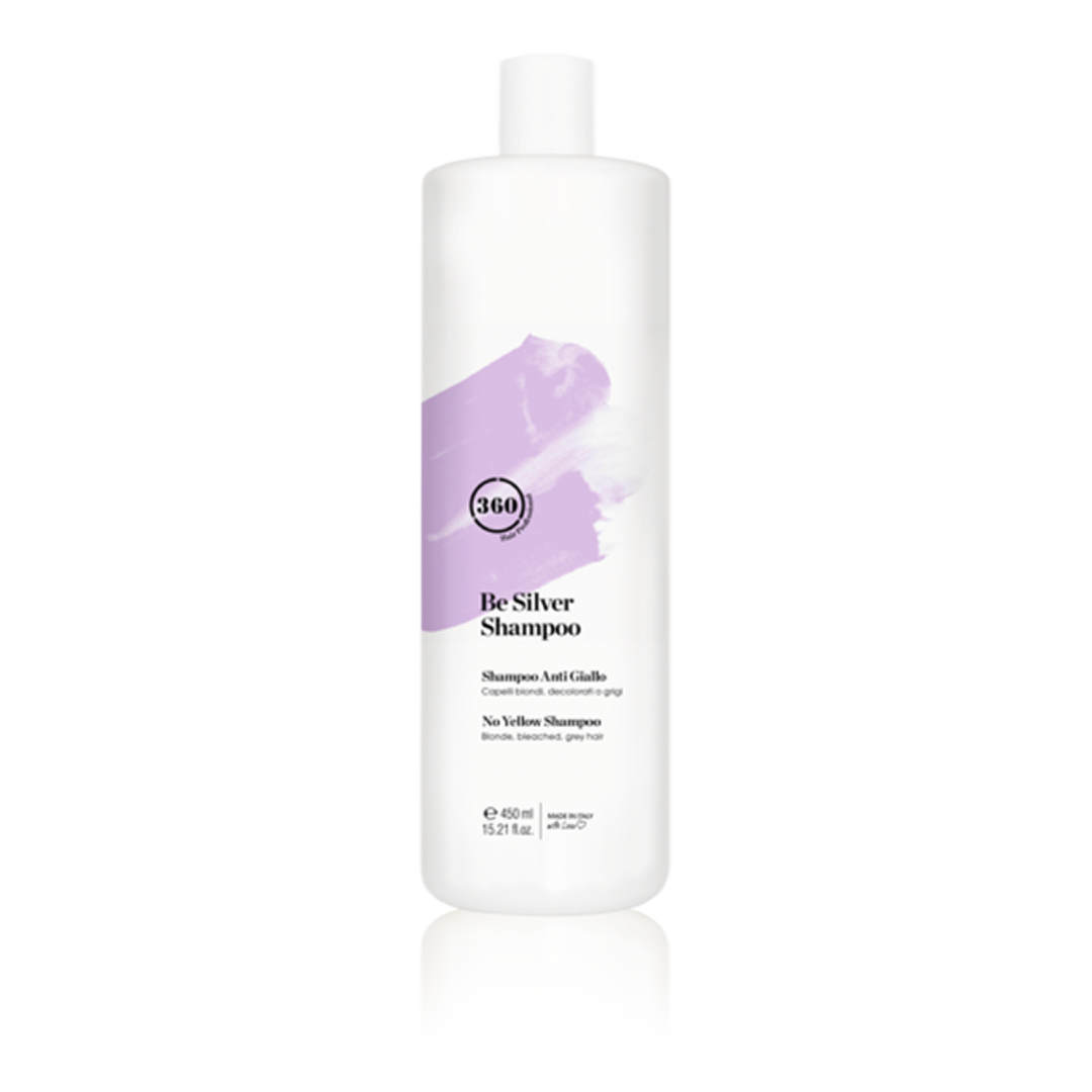 Bottle of 360 Hair Be Silver Shampoo 15.21oz