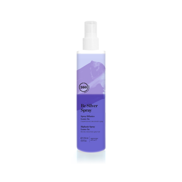 Bottle of 360 Hair Be Silver Spray 8.5oz