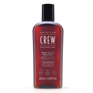 Bottle of American Crew Daily Silver Shampoo 8.4 fl oz