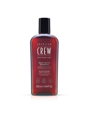 Bottle of American Crew Daily Silver Shampoo 8.4 fl oz