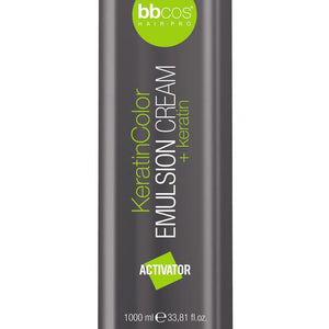 Bottle of BBCOS  Keratin Emulsion Developer