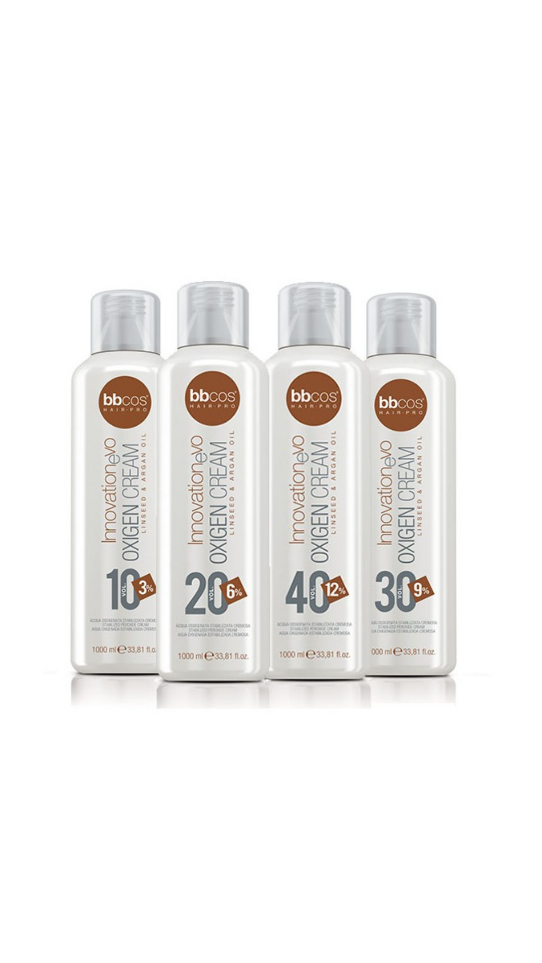 Bottle of BBCOS  White Meches Developer 40 Volume 33.8oz