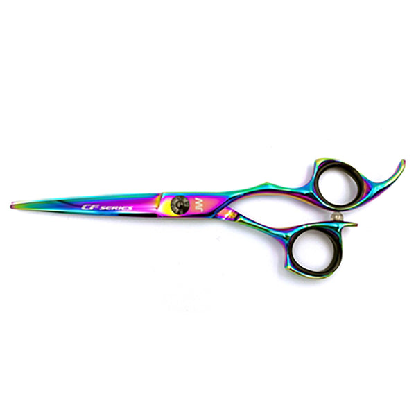 Package of JW Shears Right Handed CF Rainbow Series