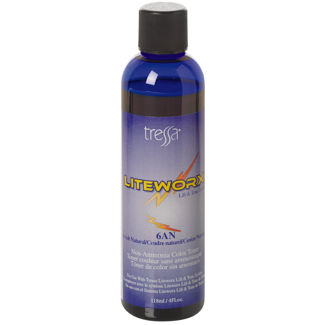 Bottle of Tressa Liteworx Color Toner 6A/N 4oz