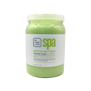 Bottle of BCL Spa Tropical Mojito Salt Soak CBD 128oz