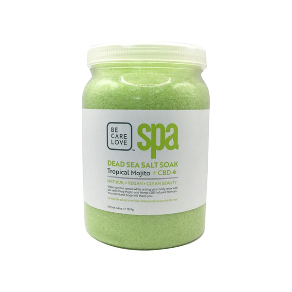 Bottle of BCL Spa Tropical Mojito Salt Soak CBD 128oz