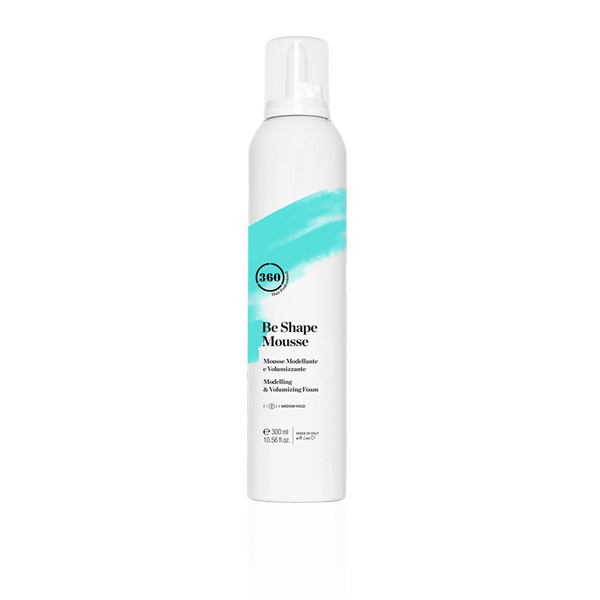 Bottle of 360 Hair Be Shape Mousse 10.14oz