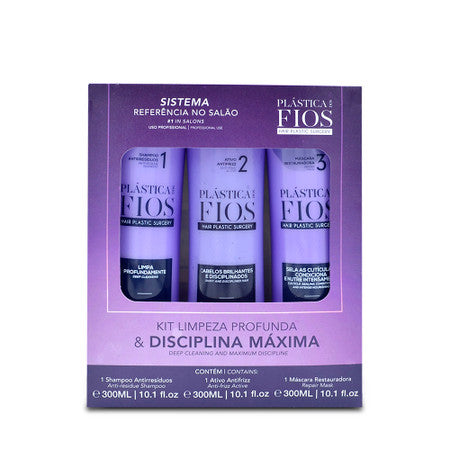 Bottle of PlasticaDos Fios Smoothing System Kit 10.1oz