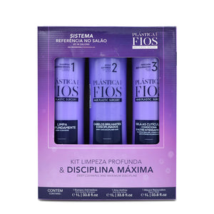 Bottle of PlasticaDos Fios Smoothing System Kit 33.8oz