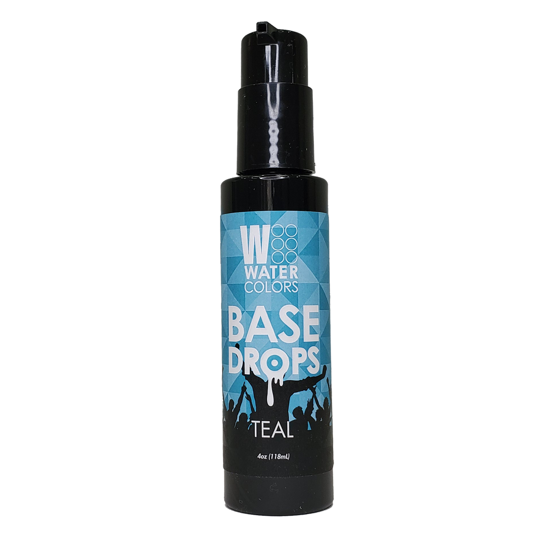 Bottle of Tressa Watercolors Teal Base Drops 4oz
