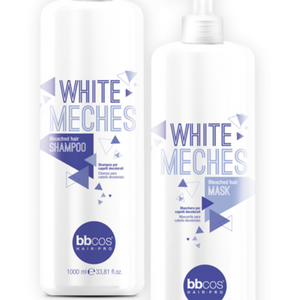 Bottle of BBCOS  White Meches Bleached Hair Shampoo 1000ml