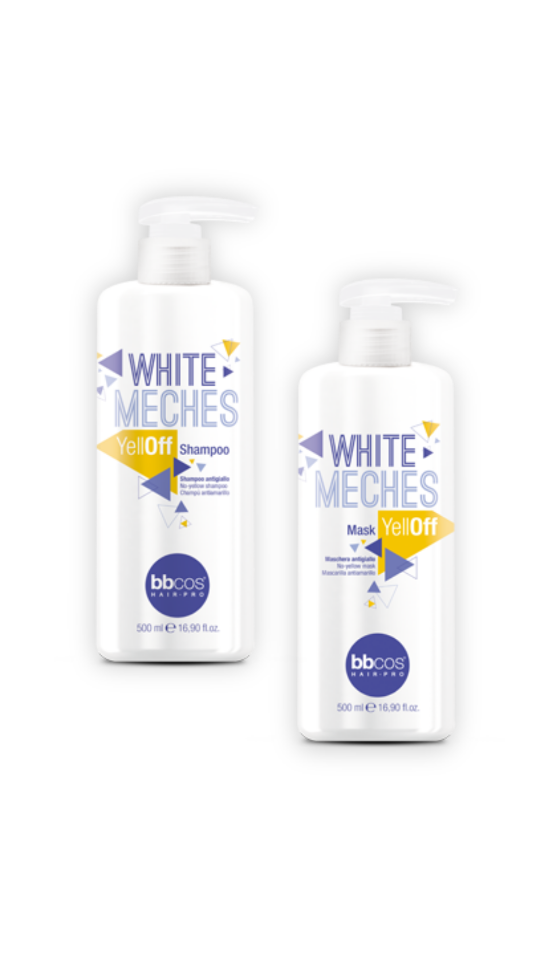 Bottle of BBCOS  White Meches YellOff Mask 500ml