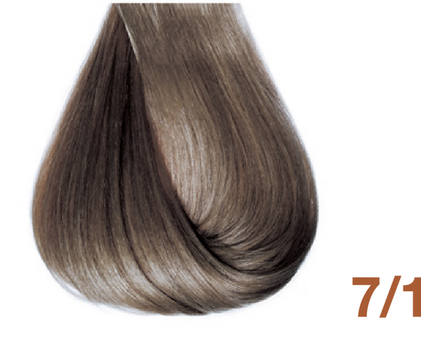 Bottle of BBCOS  Innovations Hair Color 7/1 Ash Blonde