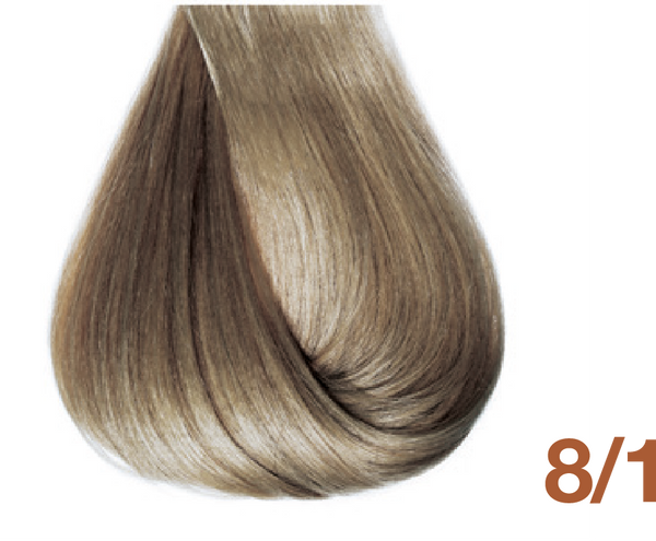 Bottle of BBCOS  Innovations Hair Color 8/1 Ash Light Blonde