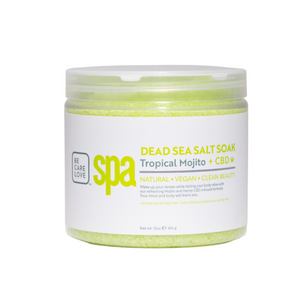 Bottle of BCL Spa Tropical Mojito Salt Soak CBD 16oz