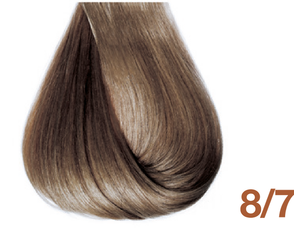 Bottle of BBCOS  Innovations Hair Color 8/7 Beige Light Blonde