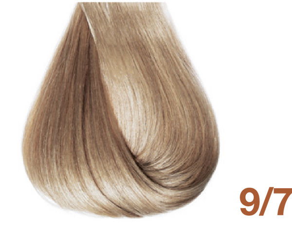 Bottle of BBCOS  Innovations Hair Color 9/7 Beige Very Light Blonde