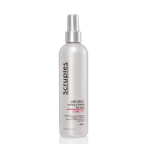 Bottle of Scruples Enforce Working & Finishing Hair Spray 8.5oz