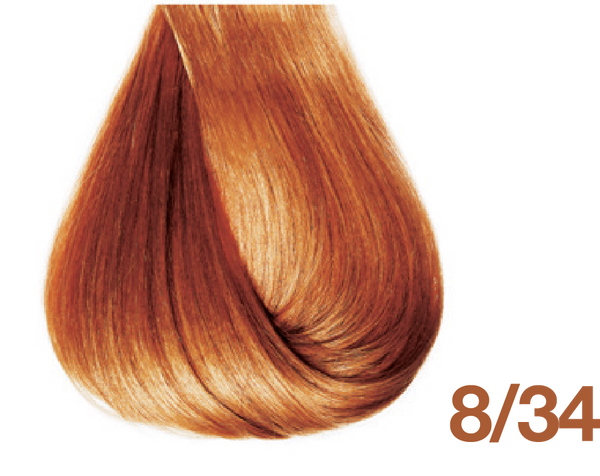 Bottle of BBCOS  Innovations Hair Color 8/34 Golden Copper Light Blonde