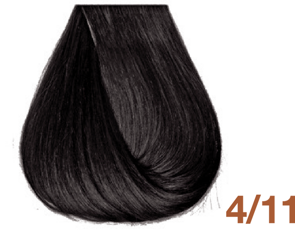 Bottle of BBCOS  Innovations Hair Color 4/11 Intense Ash Natural Bown