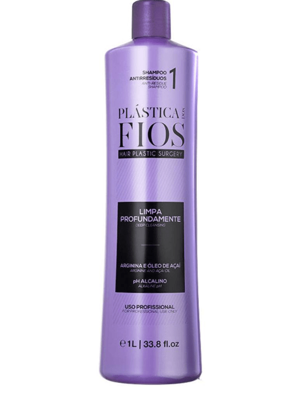 Bottle of PlasticaDos Fios Smoothing Shampoo A 33.8oz