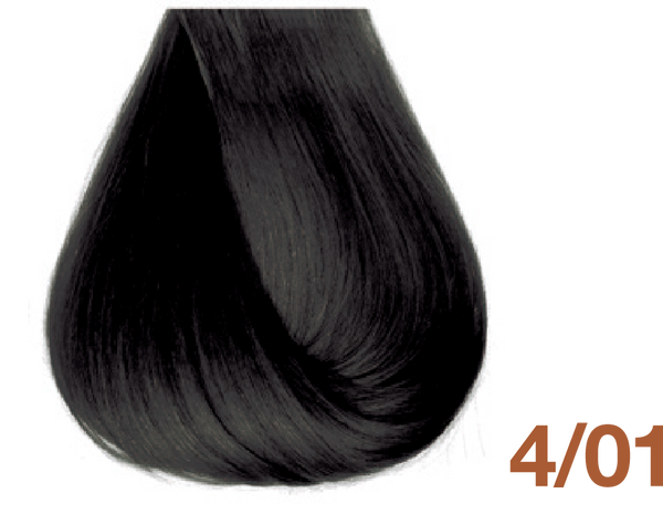 Bottle of BBCOS  Innovations Hair Color 4/01 Ash Natural Brown