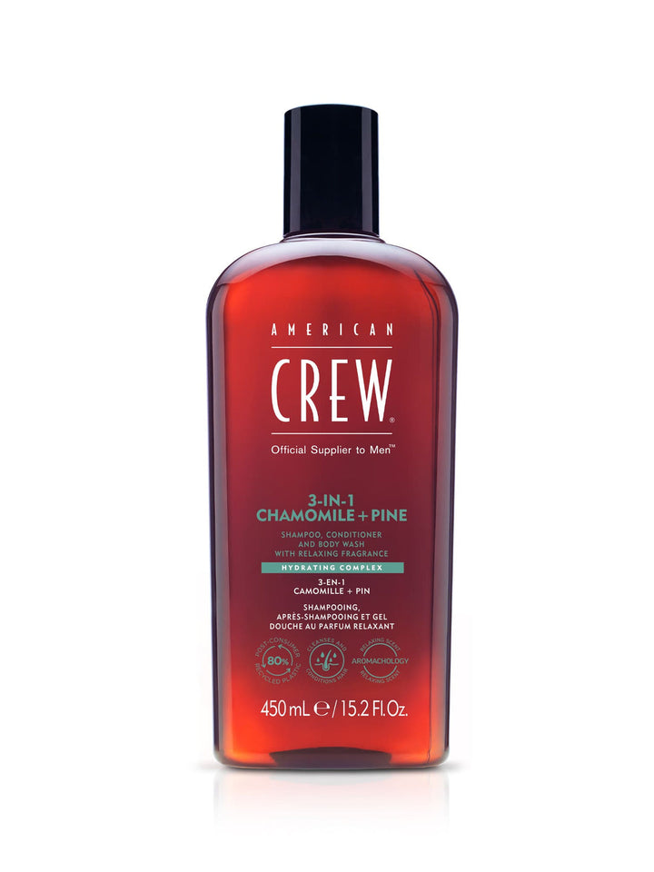 Bottle of American Crew 3-IN-1 Chamomile plus Pine 15.2 fl oz