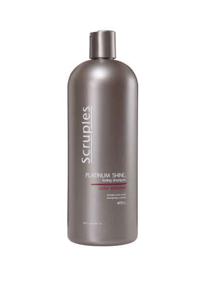 Bottle of Scruples Platinum Shine Toning Shampoo 33.8oz