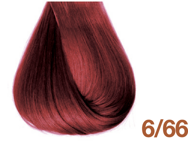 Bottle of BBCOS  Innovations Hair Color 6/66 Deep Red Dark Blonde