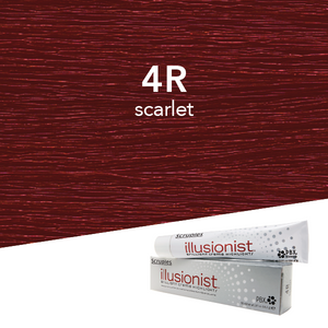 Bottle of Scruples Illusionist 4R Scarlet highlighting crËme