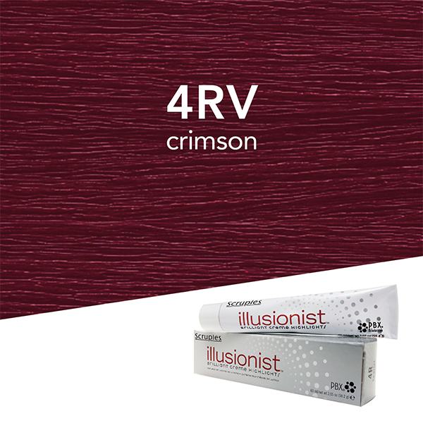 Bottle of Scruples Illusionist 4RV Crimson highlighting crËme