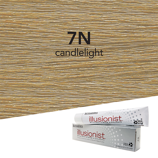 Bottle of Scruples Illusionist 7N Candlelight highlighting crËme