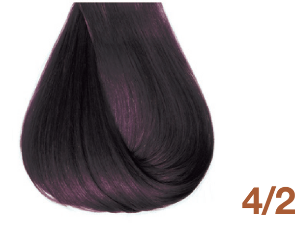 Bottle of BBCOS  Innovations Hair Color 4/2 Violet Natural Brown